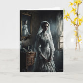 Ghost Bride und Mirror Halloween Karte (Gelbe Blume)