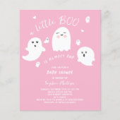 Ghost Budget Pink Halloween Baby Girl Dusche (Vorderseite)