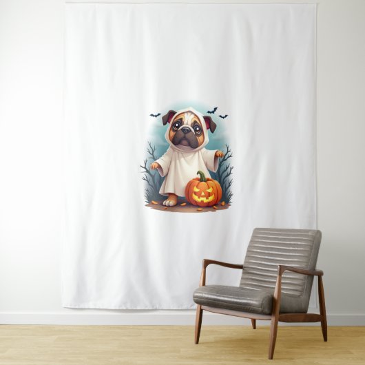 Ghost Bulldog Boo Wandteppich (Beispiel)