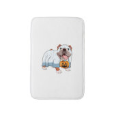 Ghost Bulldog Halloween Dog Badematte (Vorderseite Vertikal)