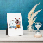 Ghost Bulldog Halloween Dog Fotoplatte (Seite)