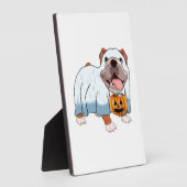 Ghost Bulldog Halloween Dog Fotoplatte (Seite)