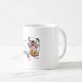 Ghost Bulldog Halloween Dog Kaffeetasse (VorderseiteRechts)