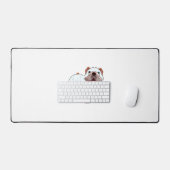 Ghost Bulldog Halloween Dog Schreibtischunterlage (Tastatur & Maus)