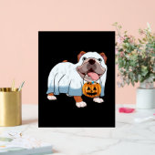Ghost Bulldog Halloween Hund Acrylschild (Hochzeit)