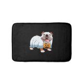 Ghost Bulldog Halloween Hund Badematte (Vorderseite)