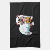 Ghost Bulldog Halloween Hund Geschirrtuch (Vertikal)