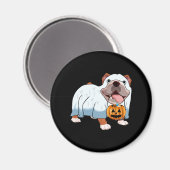 Ghost Bulldog Halloween Hund Magnet (Vorderseite/Rückseite)