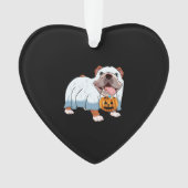 Ghost Bulldog Halloween Hund Ornament (Vorderseite)