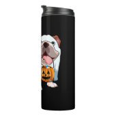 Ghost Bulldog Halloween Hund Thermosbecher (Nach rechts gedreht)