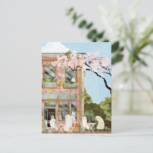 Ghost Cafe Postkarte (Stehend Vorderseite)