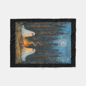 Ghost Campfire Camping Lover Forest Gothic Hallowe Fleecedecke (Vorderseite (Horizontal))