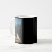 Ghost Campfire Camping Lover Forest Gothic Hallowe Kaffeetasse (Vorderseite Links)