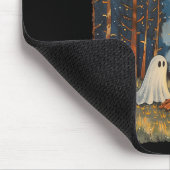 Ghost Campfire Camping Lover Forest Gothic Hallowe Mousepad (Ecke)