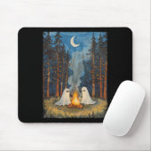 Ghost Campfire Camping Lover Forest Gothic Hallowe Mousepad (Mit Mouse)