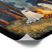 Ghost Campfire Camping Lover Forest Gothic Hallowe Poster (Ecke)