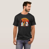 Ghost Camping Lesebuch Lover Halloween Reading T-Shirt (Vorne ganz)