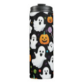 Ghost Candy Halloween Black Thermosbecher (Vorderseite)