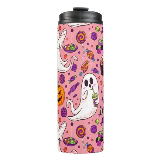 Ghost Candy Halloween Niedlich zu Spooky Sweet Thermosbecher (Vorderseite)