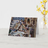 Ghost Carousel Pferde Seattle Pier Merry Runde Karte (Gelbe Blume)