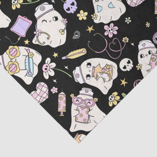 Ghost-Cartoon-Design Seidenpapier (Detail)