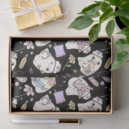 Ghost-Cartoon-Design Seidenpapier (Geschenk)