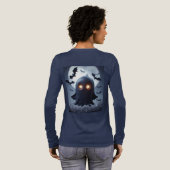 Ghost-Cartoon mit Fledermäusen Tri-Blend Shirt (Voller Rückseite)