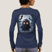 Ghost-Cartoon mit Fledermäusen Tri-Blend Shirt (Rückseite)