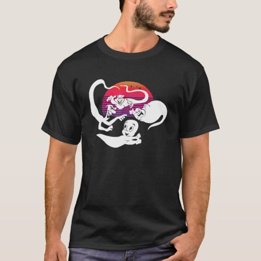 Ghost Caspers Funny Happy Halloween T-Shirt (Vorderseite)