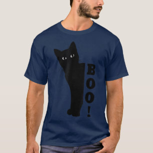 Ghost Cat Boo Animal Pet Funny Hiding Peekaboo Hal T-Shirt