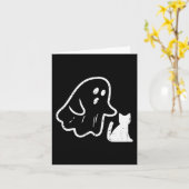 Ghost Cat Cket Funny Halloween Costume Men Women K Karte (Gelbe Blume)