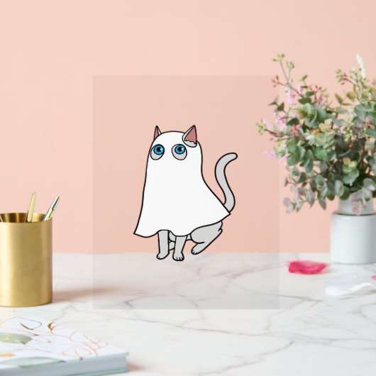 Ghost Cat Classic T - Shirt_1 Acrylschild (Hochzeit)