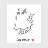 Ghost Cat Classic T - Shirt_1 Aufkleber (Blatt)