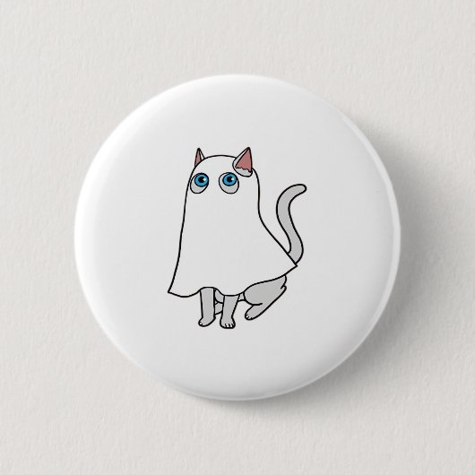 Ghost Cat Classic T - Shirt_1 Button (Vorderseite)