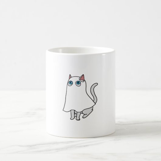 Ghost Cat Classic T - Shirt_1 Kaffeetasse (Mittel)
