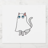 Ghost Cat Classic T - Shirt_1 Schaumweinetikett (Einzelnes Label)