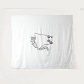 Ghost Cat Classic T - Shirt_1 Wandteppich (Vorderseite (Horizontal))