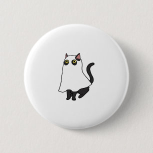 Ghost Cat Classic T - Shirt_2 Button