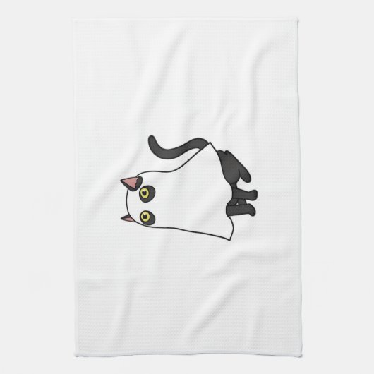 Ghost Cat Classic T - Shirt_2 Geschirrtuch (Vertikal)