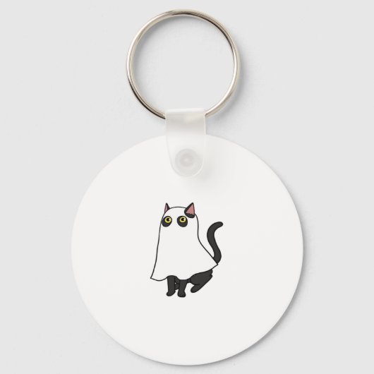 Ghost Cat Classic T - Shirt_2 Schlüsselanhänger (Vorderseite)