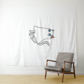 Ghost Cat Classic T - Shirt_2 Wandteppich (Beispiel (Horizontal))