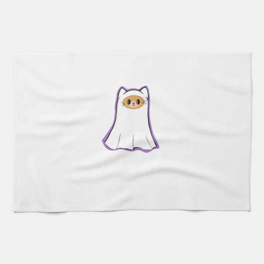 ghost cat Classic T - Shirt_3 Geschirrtuch (Horizontal)