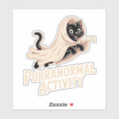 Ghost Cat Classic T - Shirt Aufkleber (Blatt)