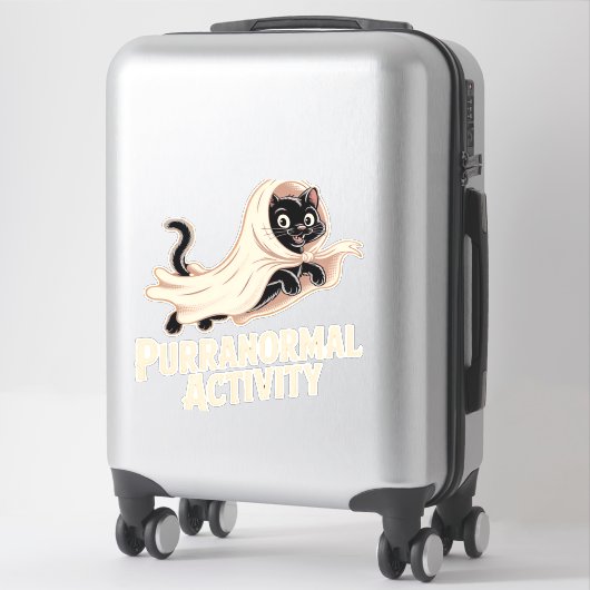 Ghost Cat Classic T - Shirt Aufkleber (Koffer)