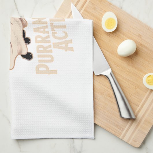 Ghost Cat Classic T - Shirt Geschirrtuch (Viertel Falte)