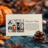 Ghost Cat Gothic Halloween Diapper Raffle