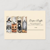 Ghost Cat Gothic Halloween Diapper Raffle Begleitkarte (Vorderseite)