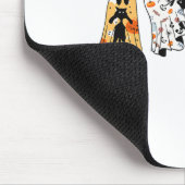Ghost Cat Halloween Ghost Black Cat Spooky Jahresz Mousepad (Ecke)