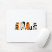 Ghost Cat Halloween Ghost Black Cat Spooky Jahresz Mousepad (Mit Mouse)