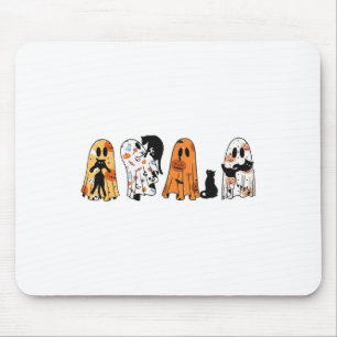 Ghost Cat Halloween Ghost Black Cat Spooky Jahresz Mousepad